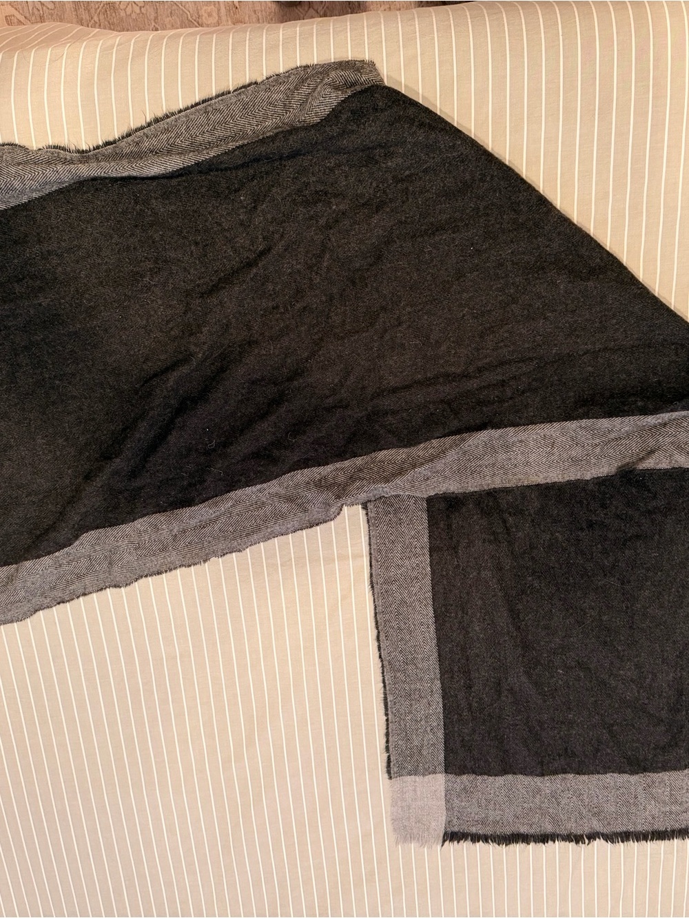 Banana Republic Black and Gray Men's Scarf